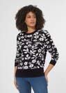 Pull jacquard à motif fleuri thumbnail 1