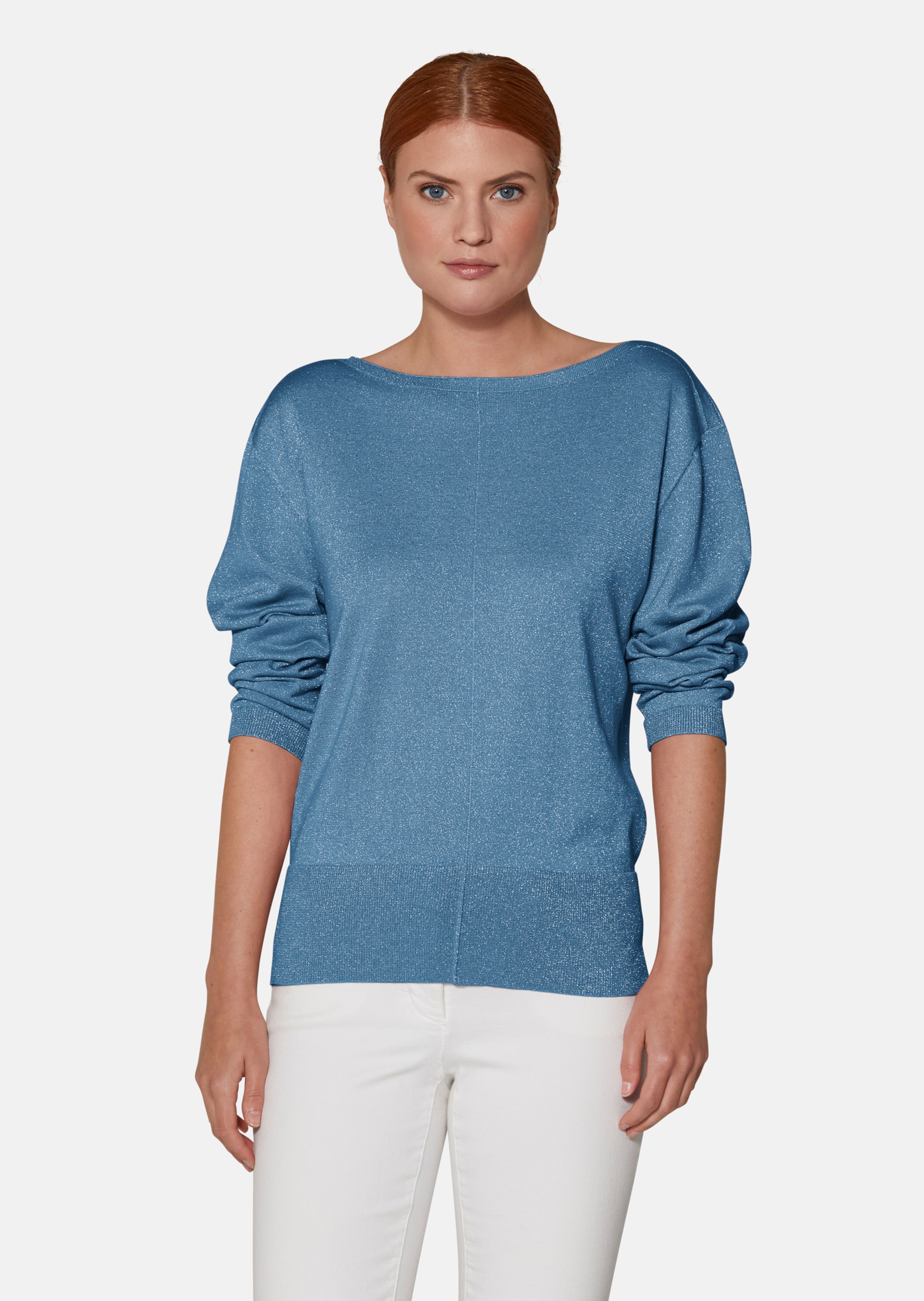 Glänzender Pullover