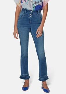 Jeans with pleated hem thumbnail 1