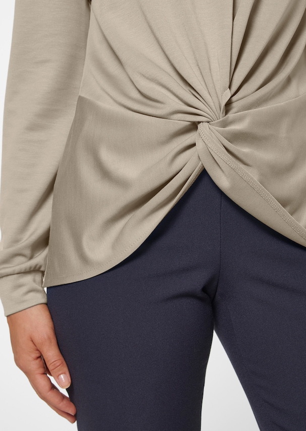 Sweatshirt mit Knoten-Drapierung 4