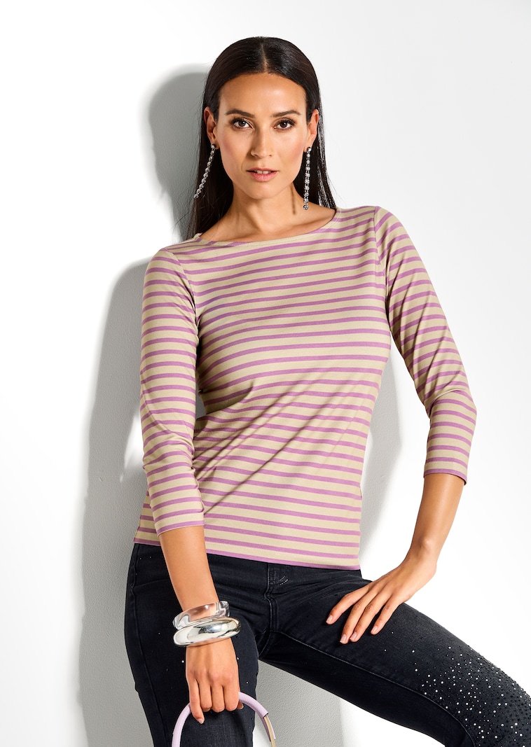 Ringelshirt mit 3/4-Ärmeln