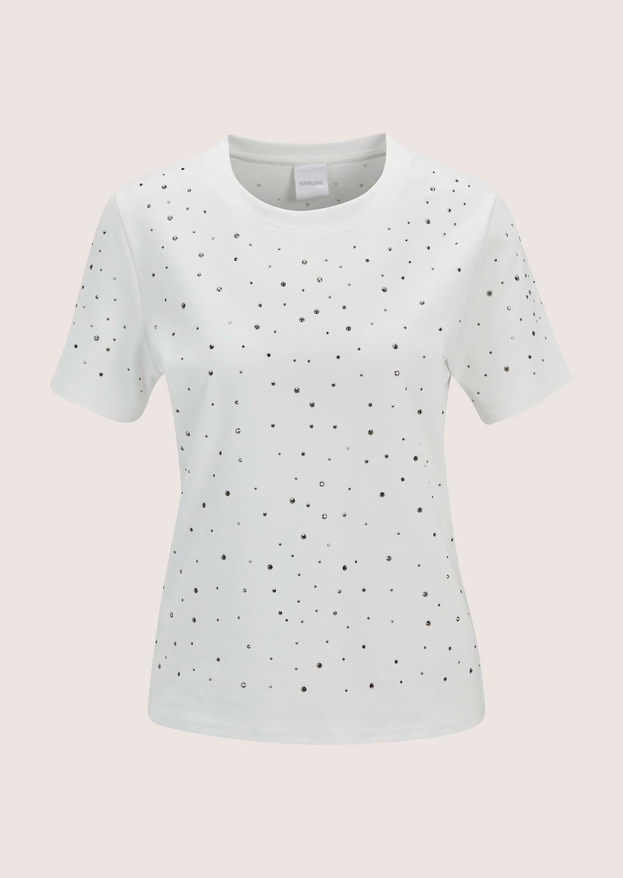 Rundhals-Shirt mit Strass
