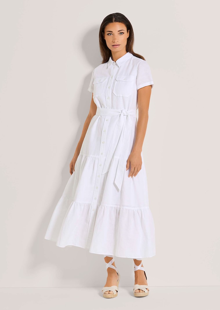 Hemdblusenkleid mit kurzen Ärmeln