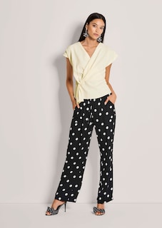 Blouse with wrap effect and V-neckline thumbnail 2