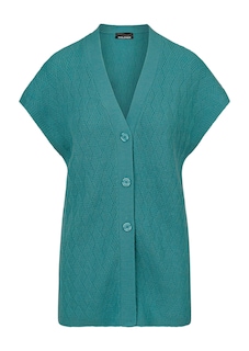 Tricot vest van merinowol met ruitpatroon thumbnail 6