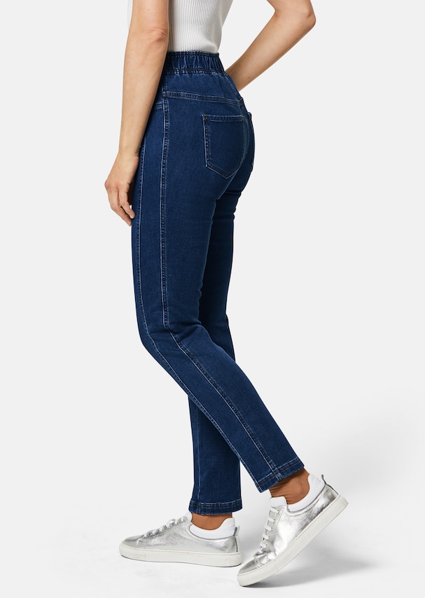 Schmale Schlupf-Jeans aus innovativem Sweat-Denim 3