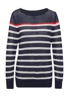 Lichte gestreepte pullover met mooi contrast thumbnail 3