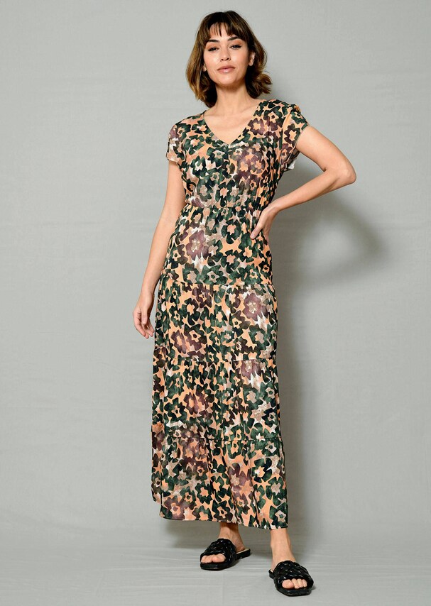 Strandkleid in allover Blumendruck