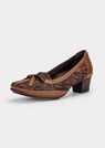 Pumps van leer met reptielmotief thumbnail 1