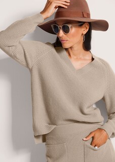 Langarm-Pullover mit V-Ausschnitt thumbnail 4