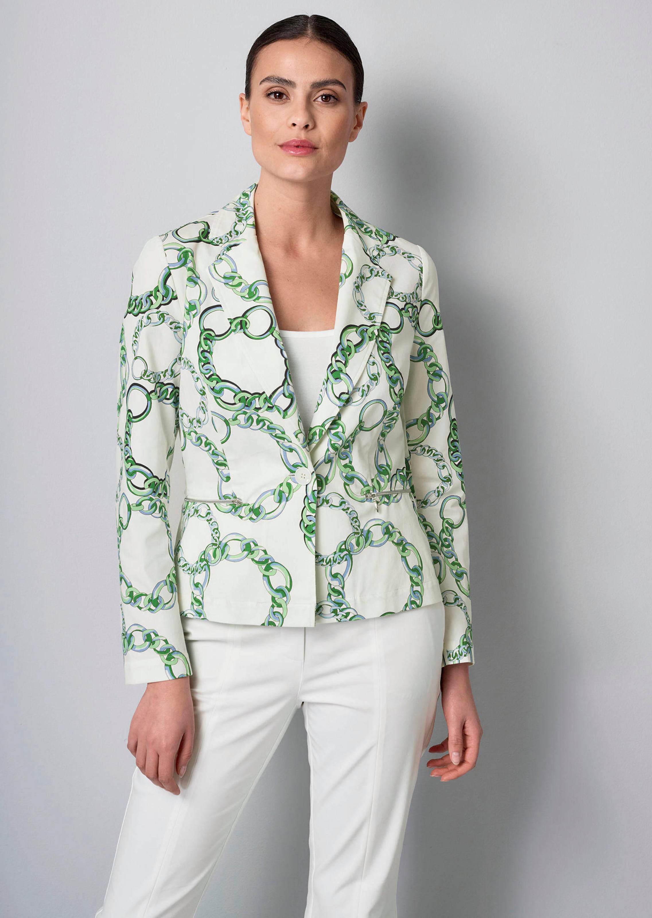 Blazer mit grafischem Print