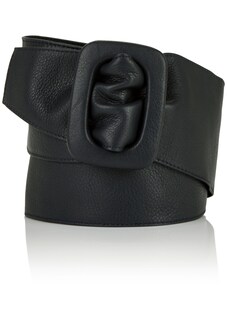 Wide leather tie belt thumbnail 1