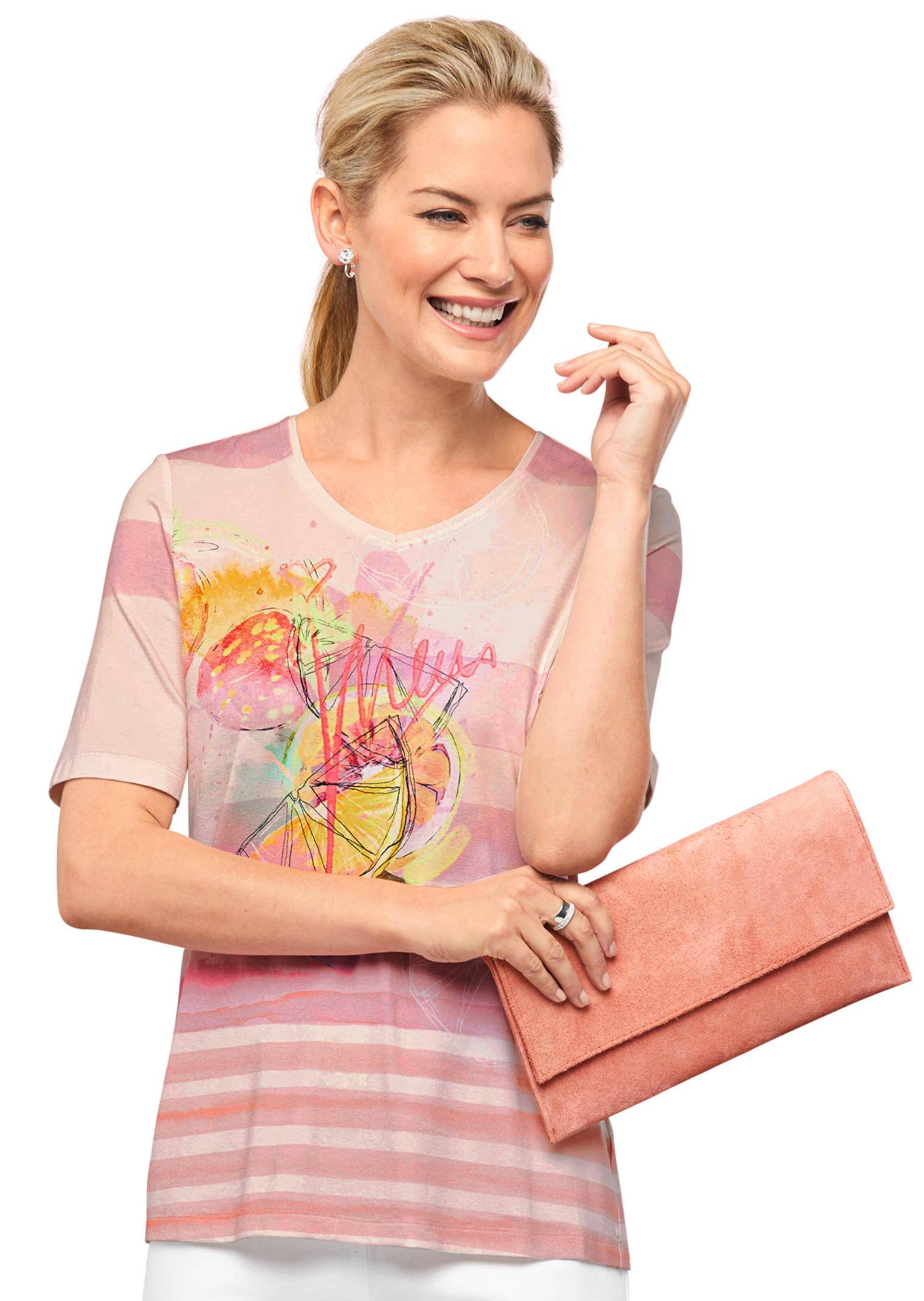 Comfortabel shirt met zeer moderne combinatie van prints