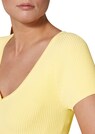 Figurbetonter Rippen-Pullover mit V-Ausschnitt thumbnail 5