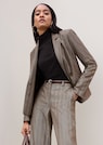 Zweireihiger Blazer mit dezenten Streifen thumbnail 1