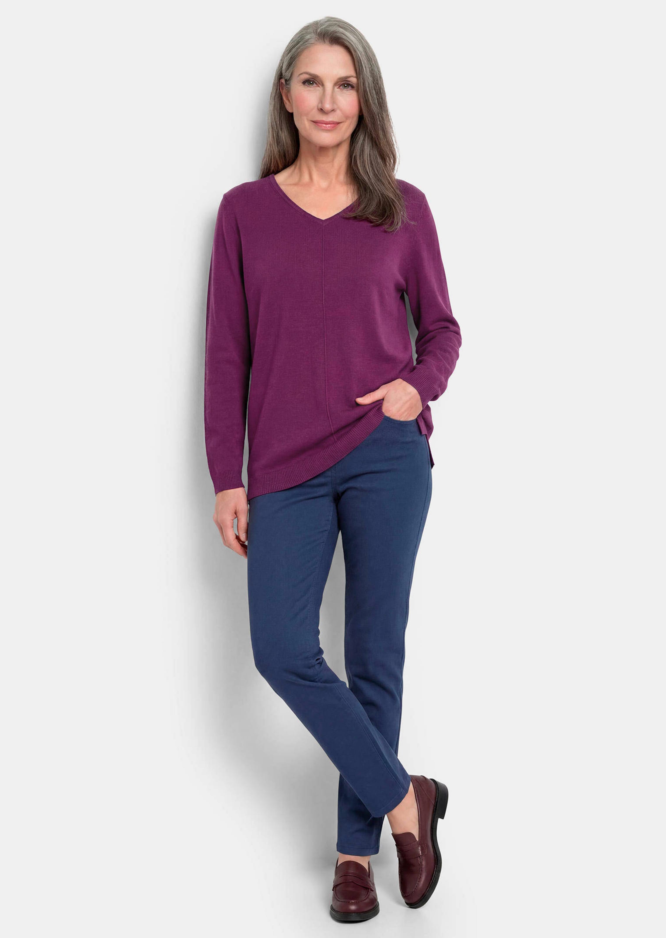 Pullover met een V-hals van COTTAMIRA