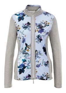 Floral sweat jacket with lace finish thumbnail 1