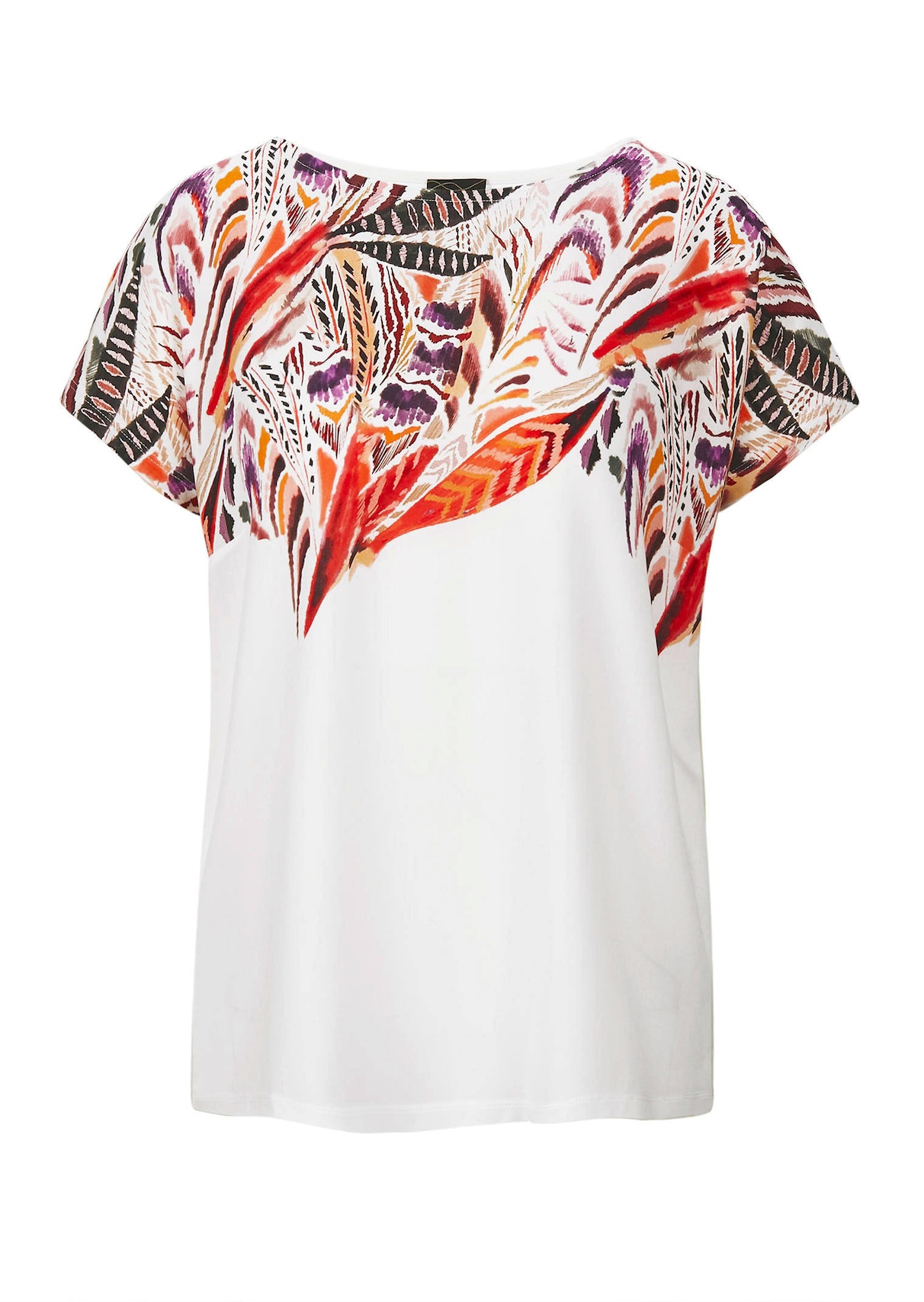 Blouseshirt met een uitgekiend geplaatste print