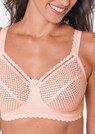 Soutien-gorge sans armature en coton et dentelle thumbnail 3