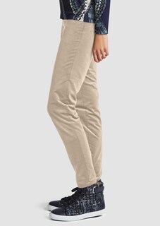 Elasticated fine corduroy trousers in a slim fit thumbnail 4