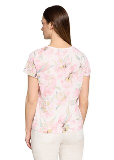T-shirt structuré avec motif floral thumbnail 3