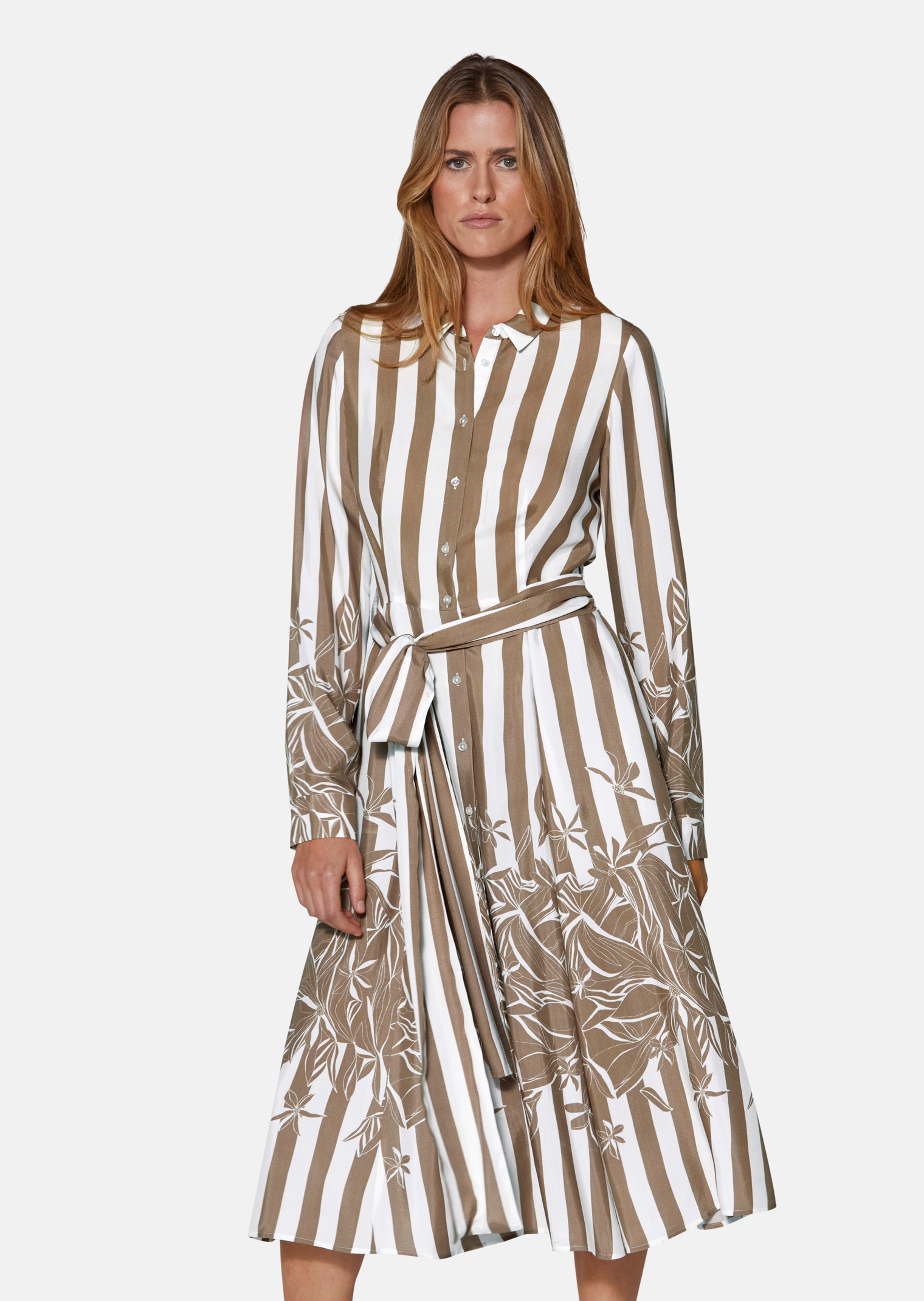 Robe chemisier avec ceinture à nouer