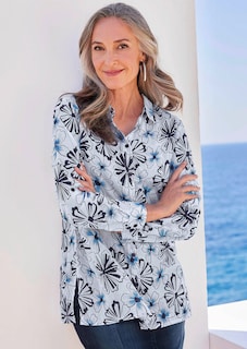 Druckbluse mit Hemdkragen thumbnail 7