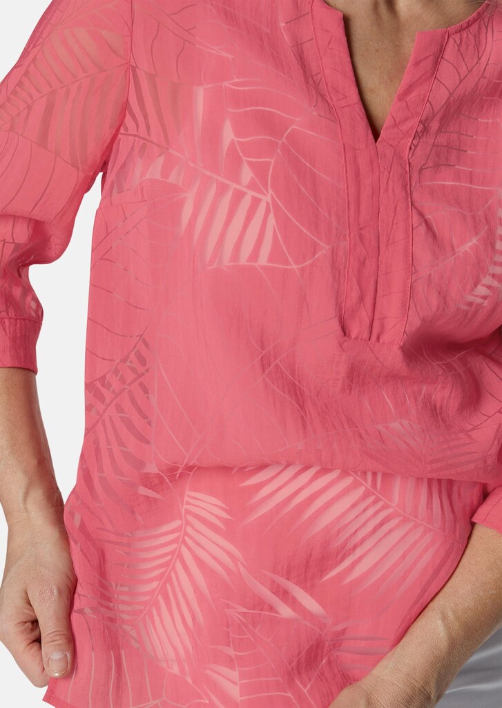 Casual gesneden etskantblouse