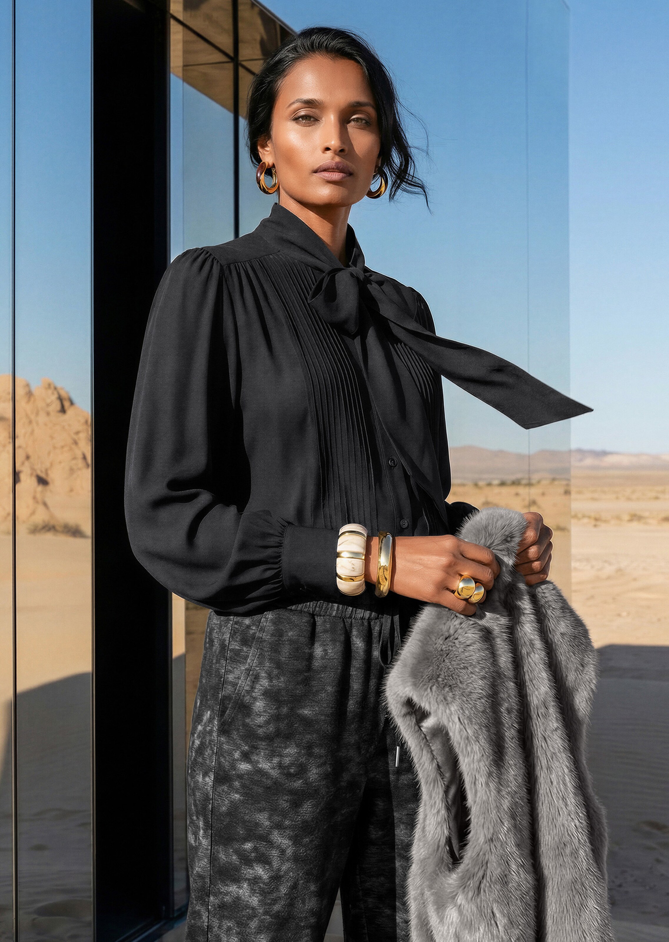 Elegante Schluppenbluse