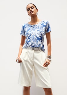 Feinstrick-Pullover mit Blumenprint thumbnail 7