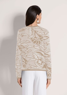 Jacquard-Strickblazer mit Reißverschluss thumbnail 3