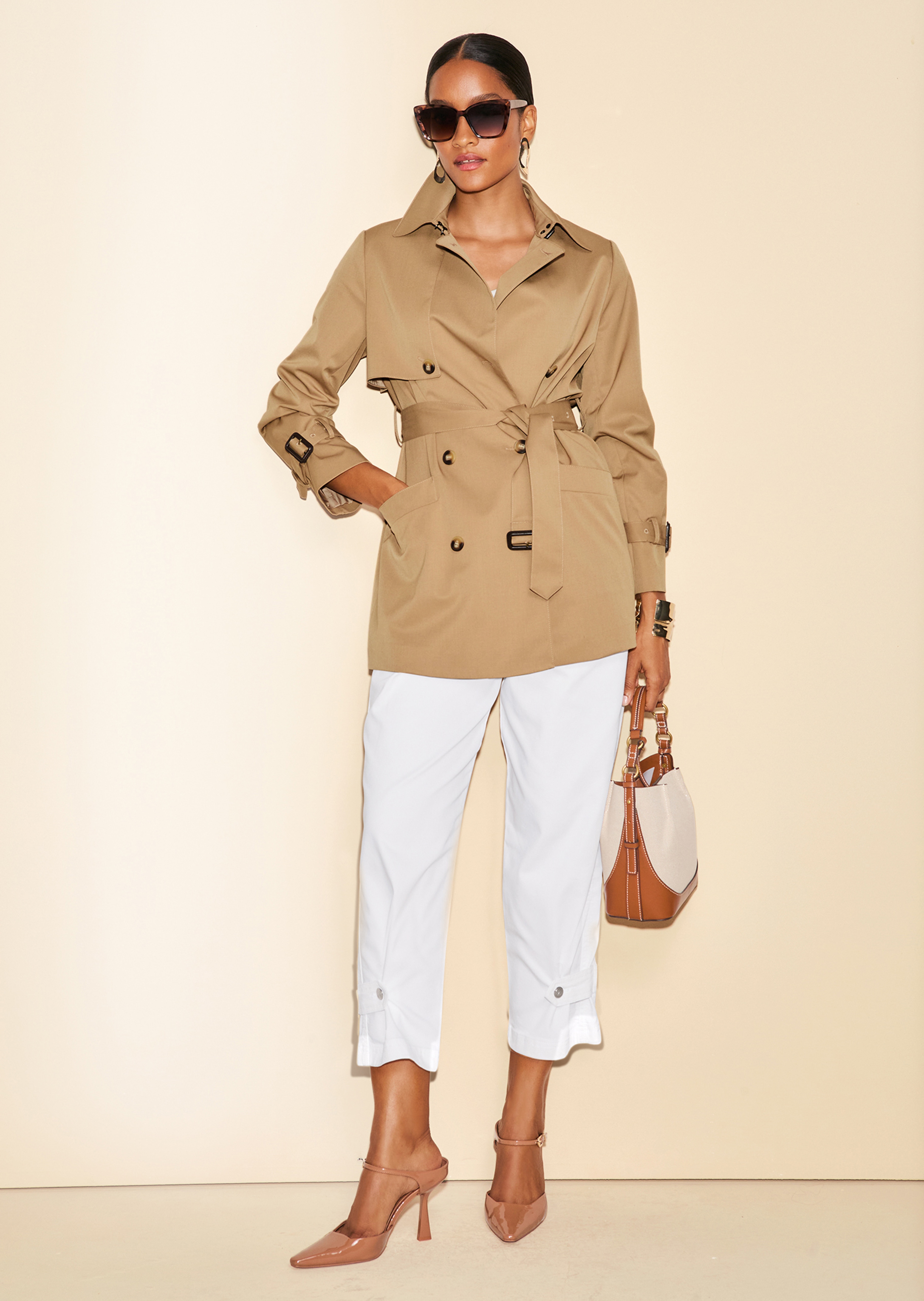 Longjacke im Trench-Stil