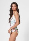 Swimming costume with drape effect and floral print thumbnail 4