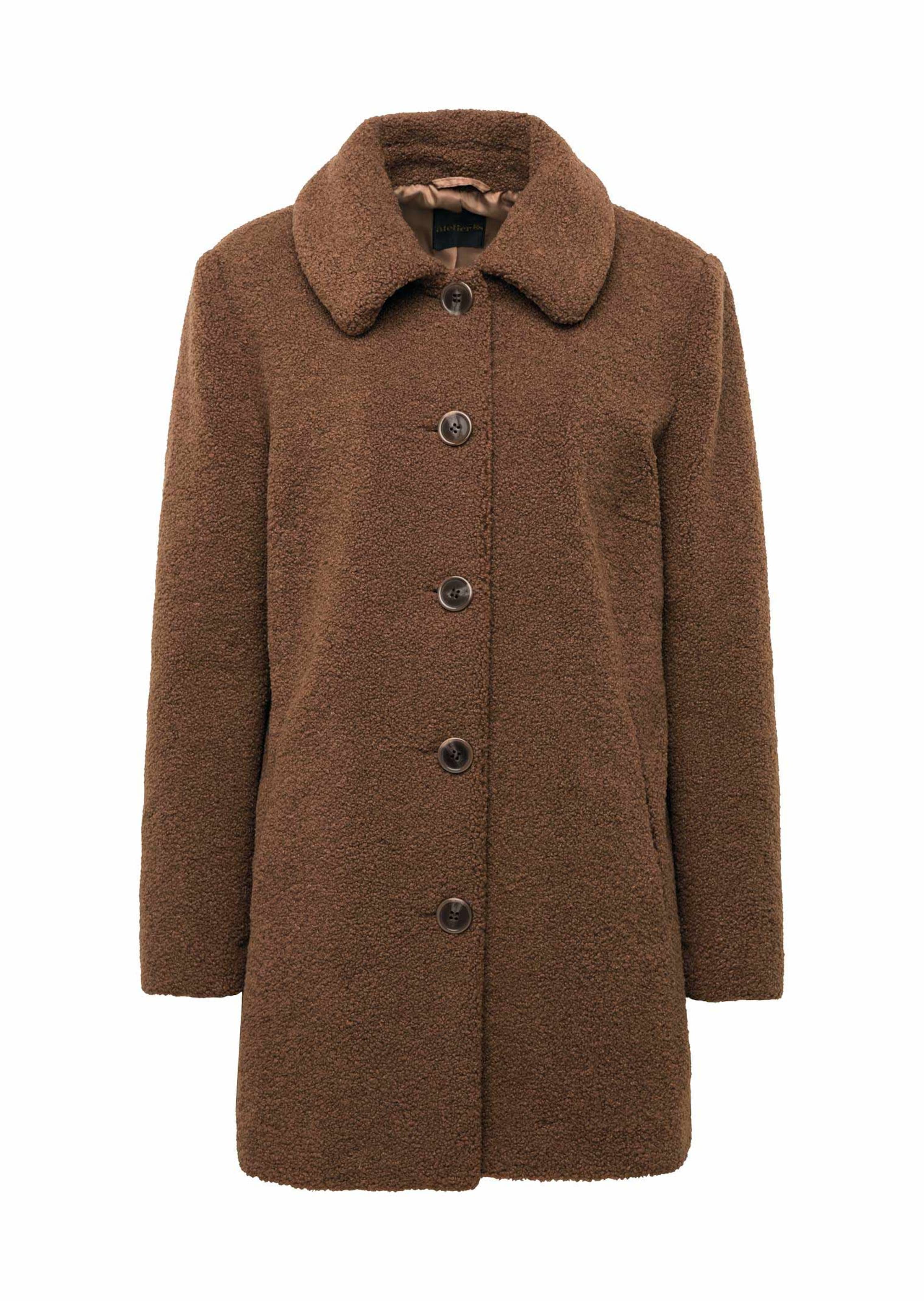 Manteau élégant en imitation fourrure - brun - Gr. 21 de Goldner Fashion