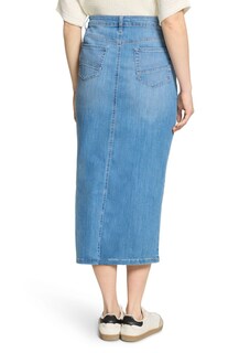 Jeansjupe mit Glitzersteinen und Schlitz thumbnail 3