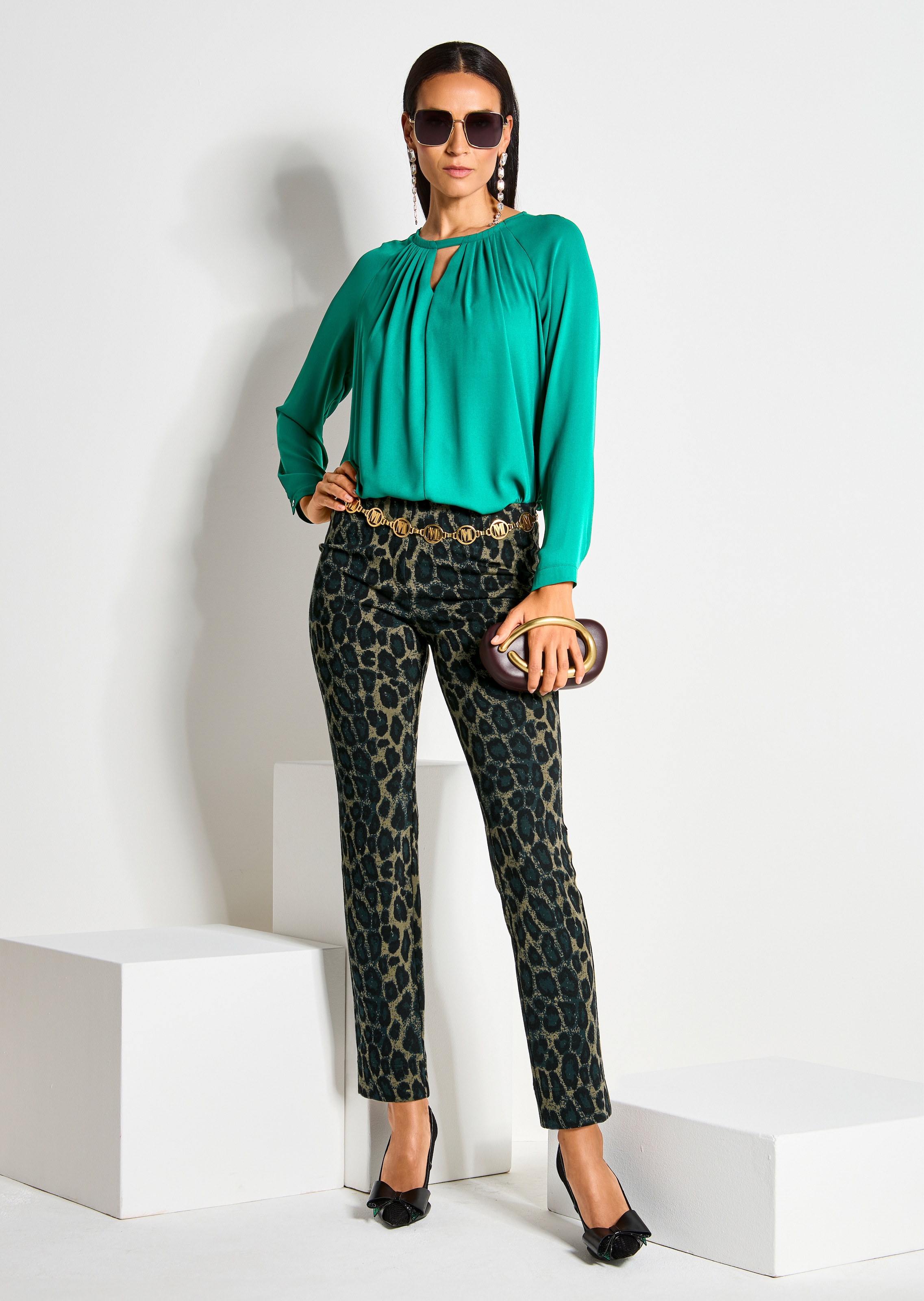 Leggings mit modischem Leo-Druck