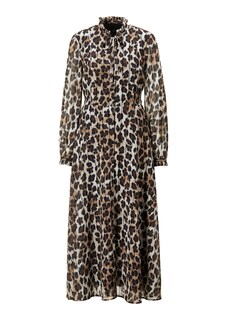 Langes Kleid mit Leo-Druck thumbnail 1