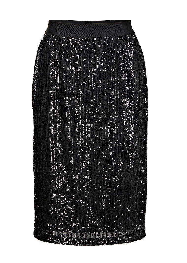 Paillettenrok met comfortabele tailleband