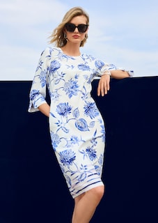 Rundhals-Kleid mit Unikat-Print thumbnail 7