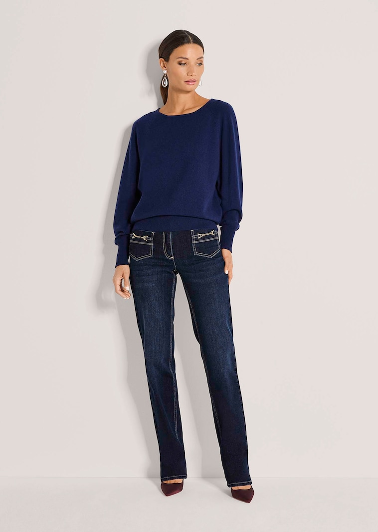 Pull en cachemire avec manches chauve-souris