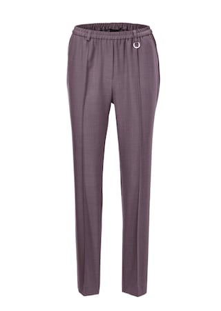 paars Kreukarme broek Louisa met SilverFresh-bewerking en elastische tailleband