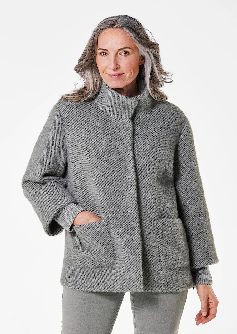 Modische Jacke mit Strickbündchen