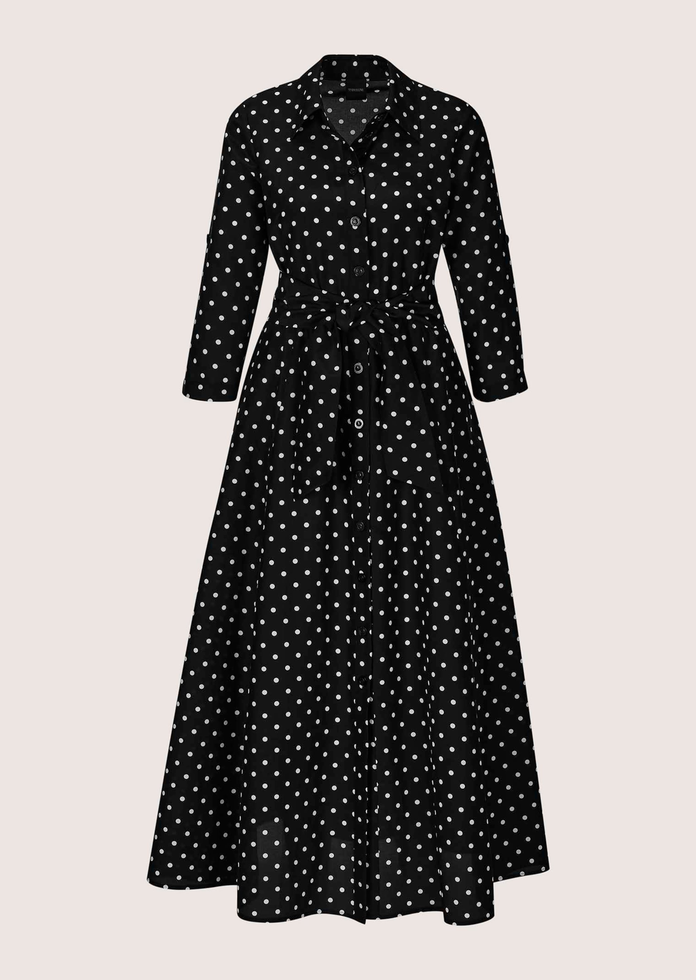Robe-chemisier à motif pois