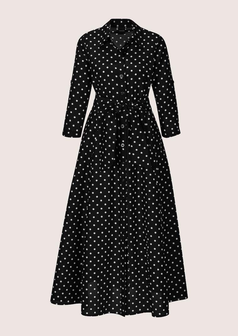 Robe-chemisier à motif pois