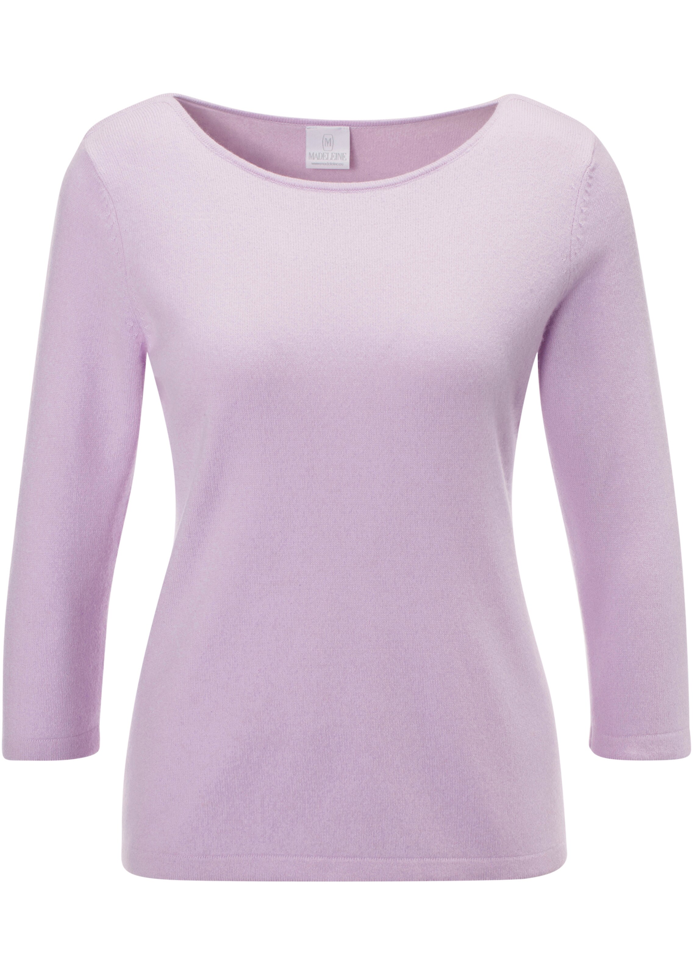 Kaschmirpullover mit U-Boot-Ausschnitt