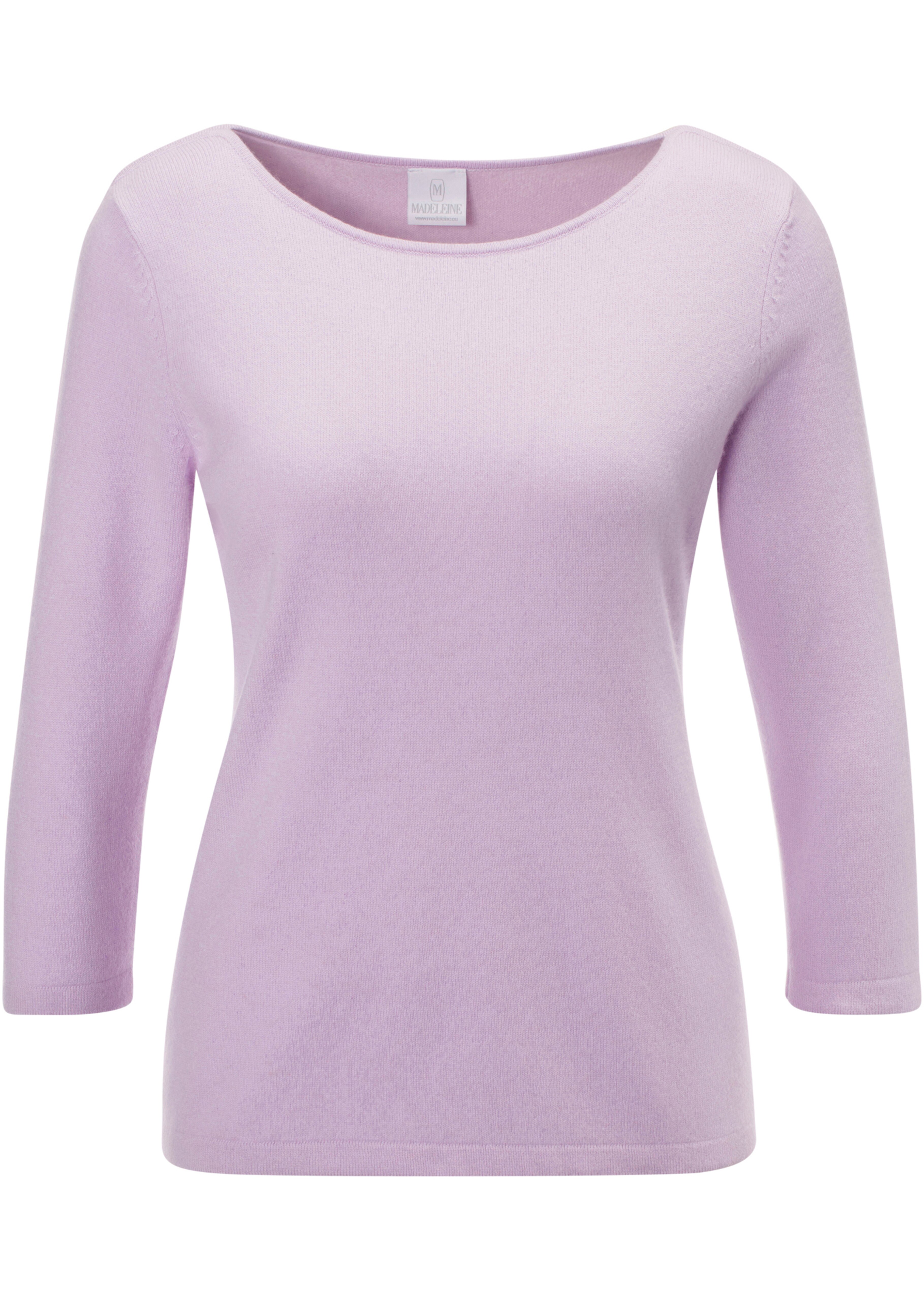 Kaschmirpullover mit U-Boot-Ausschnitt