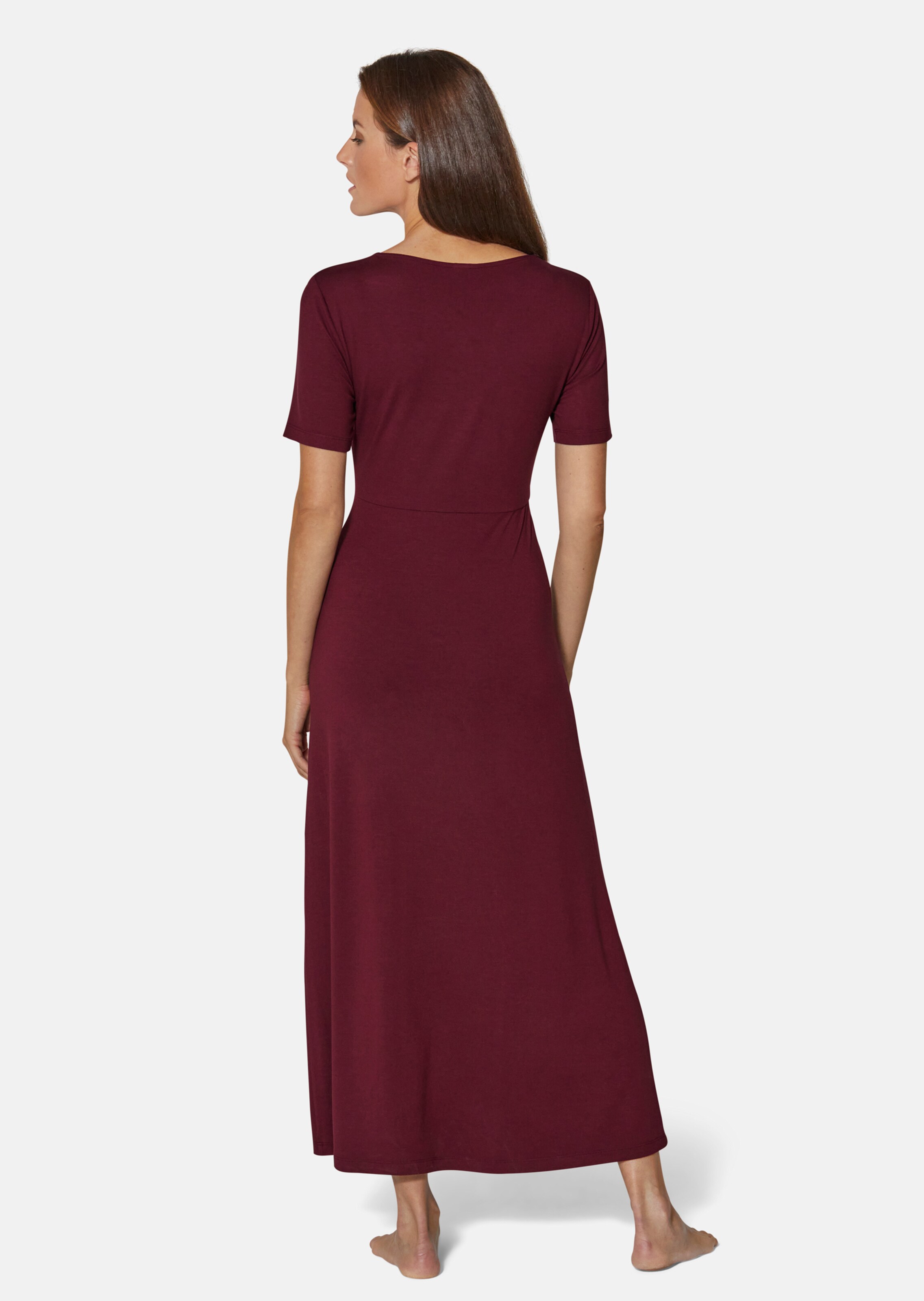 burgundy off the shoulder long dress Elegant Burgundy V-neck Off-shoulder Side-slit Detachable Mermaid Long –  SposaBridal main image 1