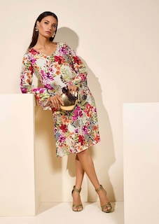 Light summer dress with trumpet sleeves thumbnail 7