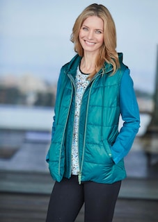 Licht, doorgestikt vest met opstaande kraag thumbnail 7