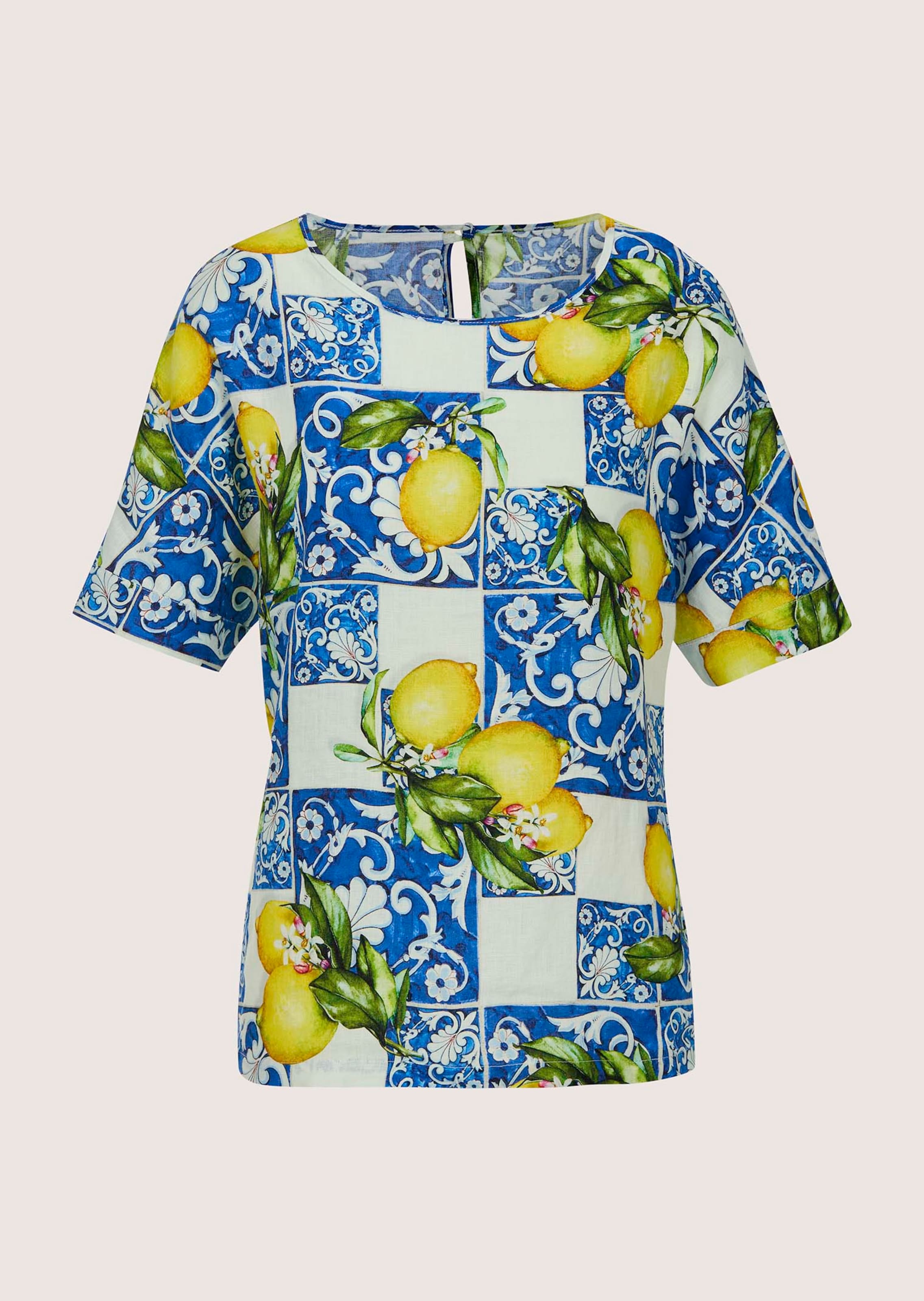 Bluse mit Zitronen-Print